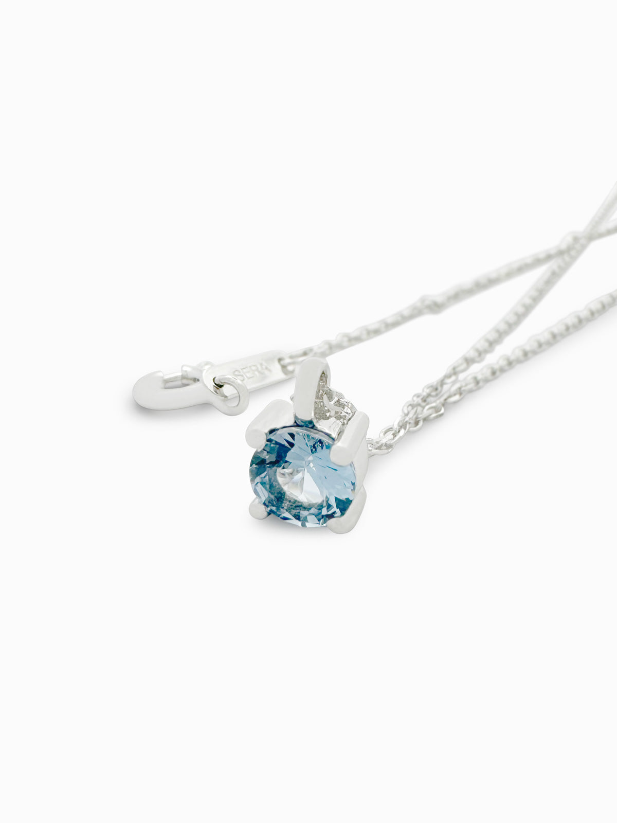 COLLAR DE PLATA AQUAMARINE - SERA