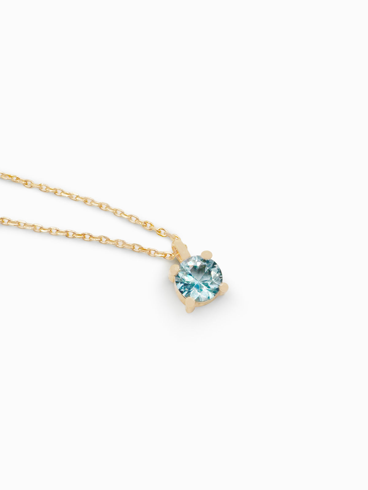 COLLAR CHAPADO EN ORO AQUAMARINE - SERA
