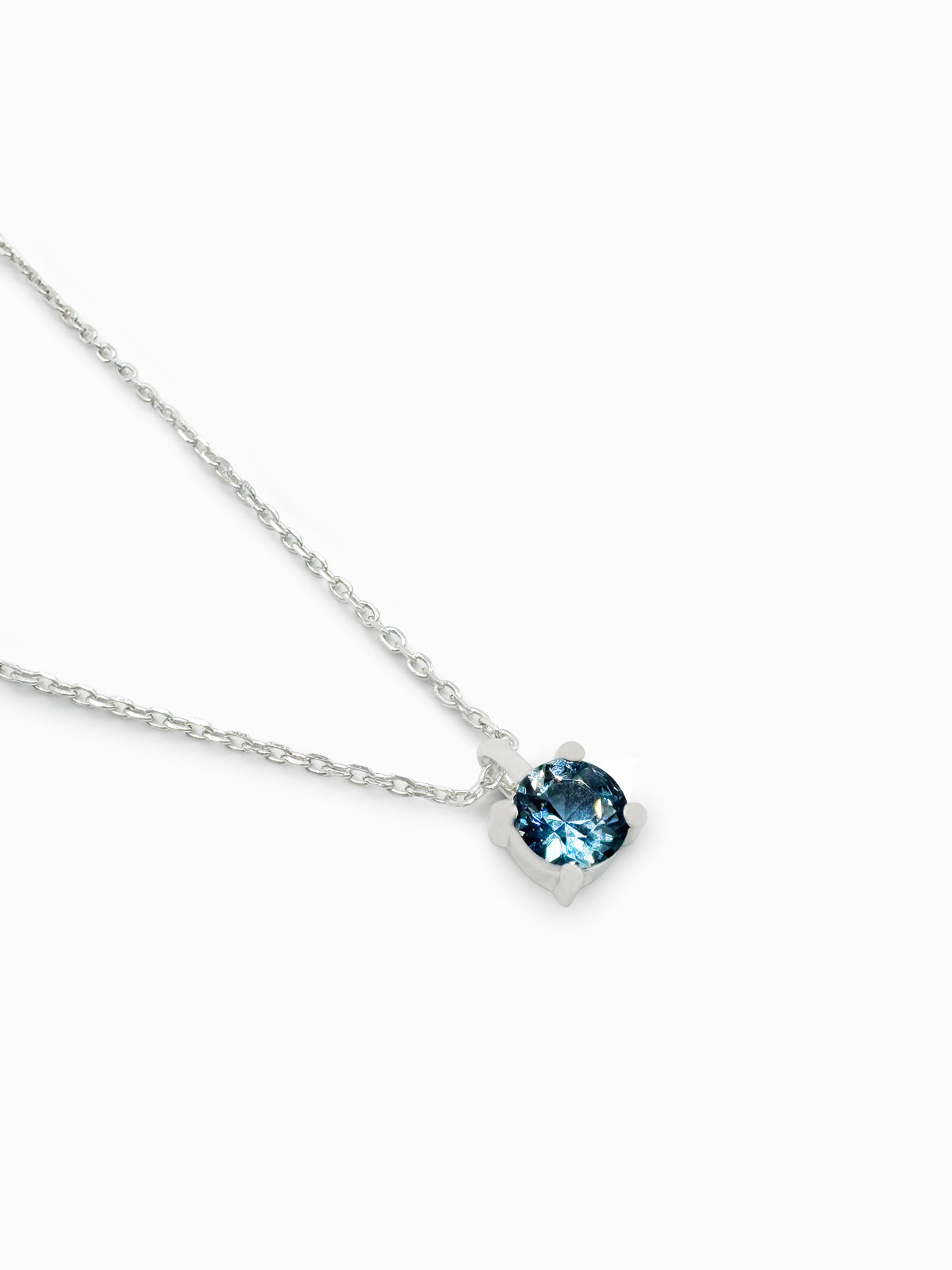 COLLAR DE PLATA AQUAMARINE - SERA