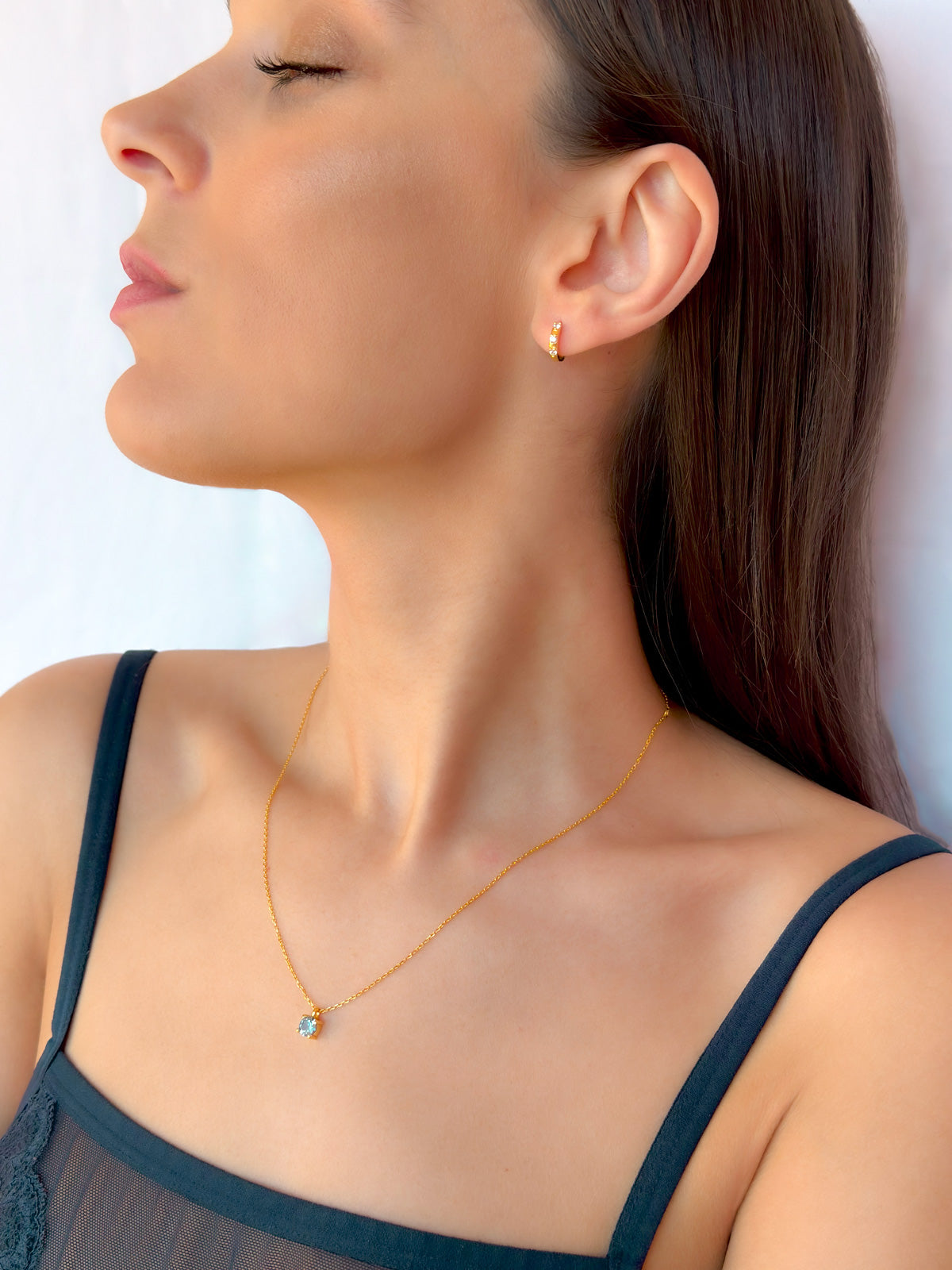 PENDIENTES CHAPADOS EN ORO SNOWFLAKE - SERA