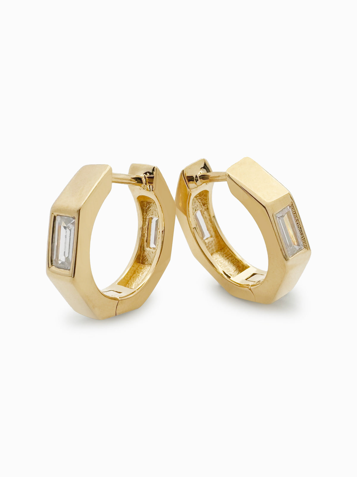 PENDIENTES CHAPADOS EN ORO CRYSTAL - SERA