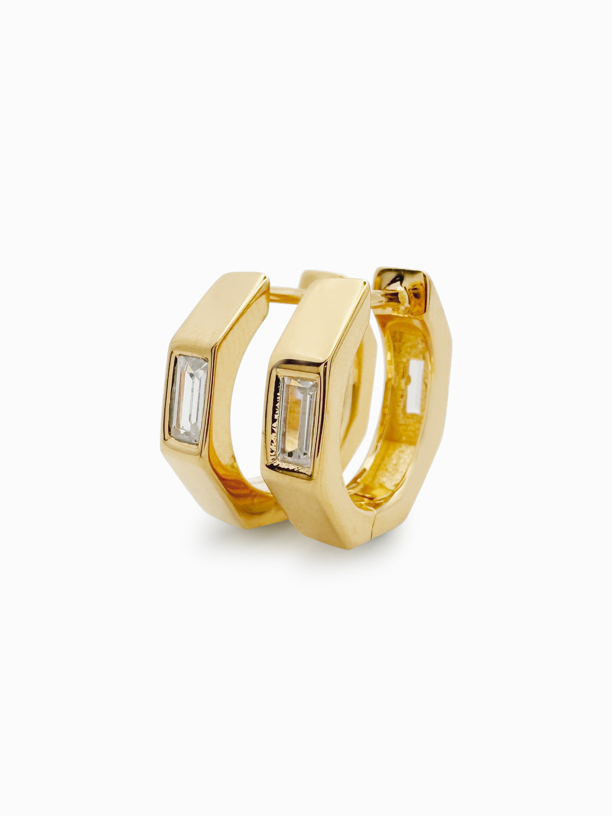 PENDIENTES CHAPADOS EN ORO CRYSTAL - SERA