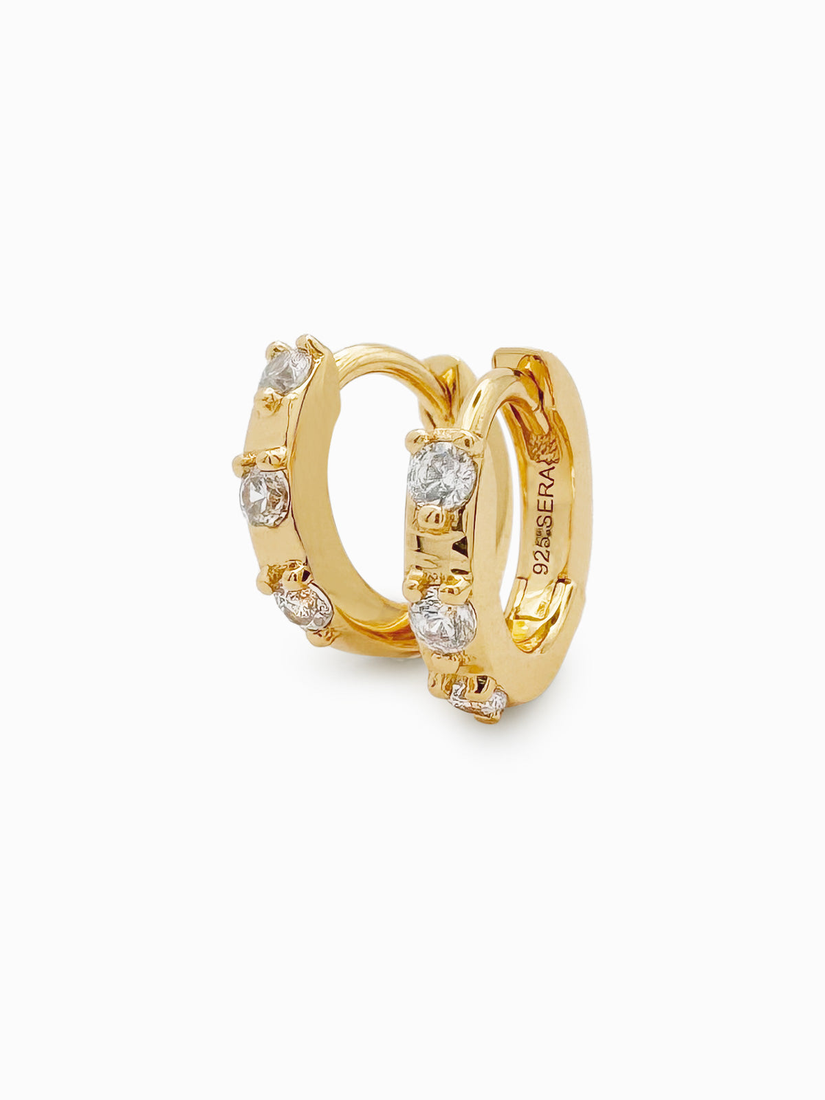 PENDIENTES CHAPADOS EN ORO SNOWFLAKE - SERA