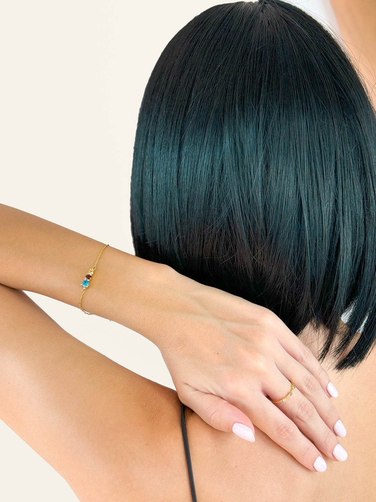 ANILLO CHAPADO EN ORO THREE ELEMENTS - SERA