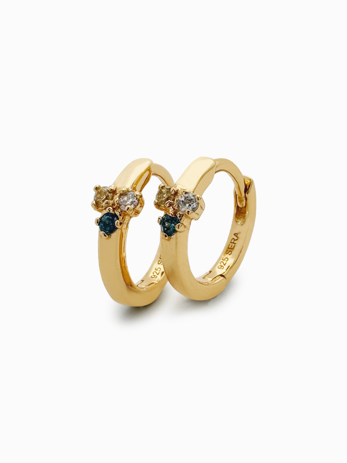 PENDIENTES CHAPADOS EN ORO TRINITY - SERA