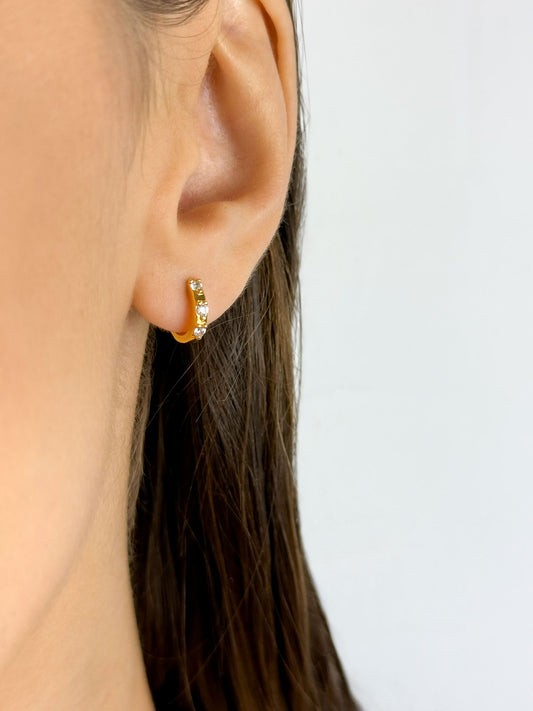 PENDIENTES CHAPADOS EN ORO SNOWFLAKE - SERA