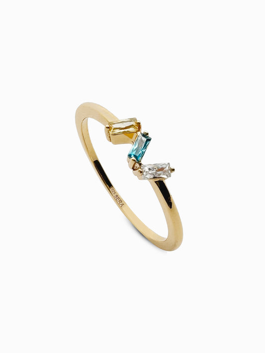 ANILLO CHAPADO EN ORO SUNSET - SERA