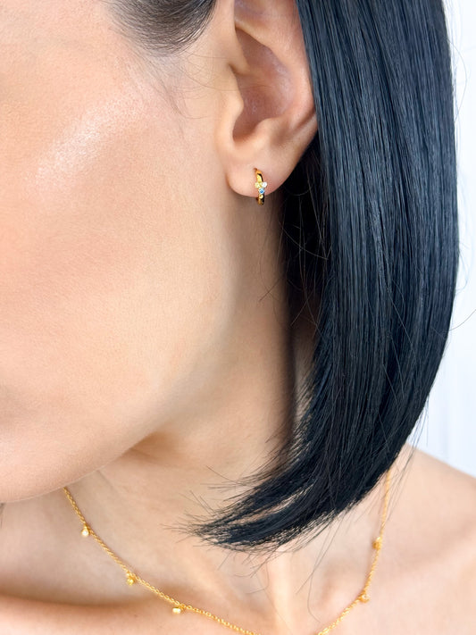 PENDIENTES CHAPADOS EN ORO TRINITY - SERA
