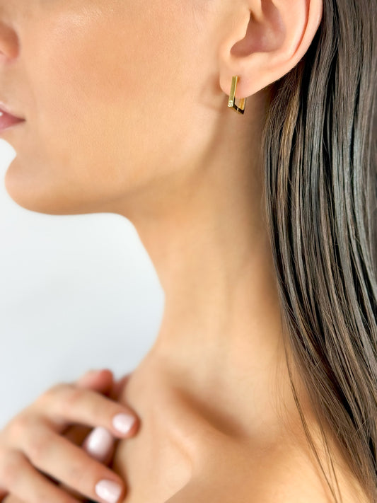 PENDIENTES CHAPADOS EN ORO VORTEX - SERA